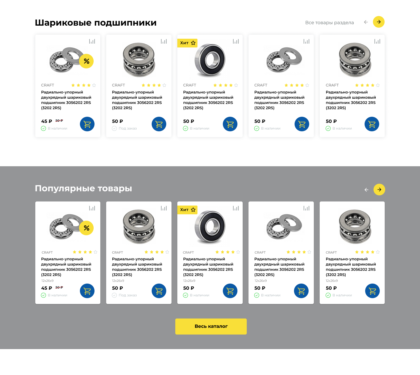 Карточки товара Карточки товара